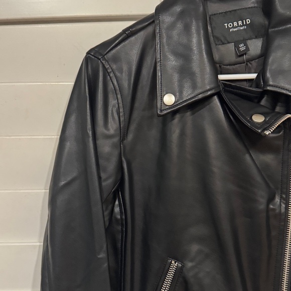 Torrid Classic Black Leather Jacket - Picture 5 of 14